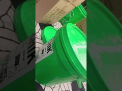 ढक्कन के साथ स्क्रीन प्रिंटिंग सफेद प्लास्टिक की बाल्टी 5 गैलन