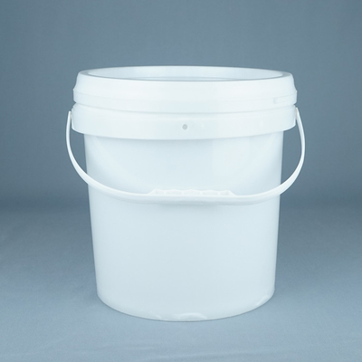 ढक्कन और हैंडल के साथ 10L गोल प्लास्टिक पैकेजिंग कंटेनर