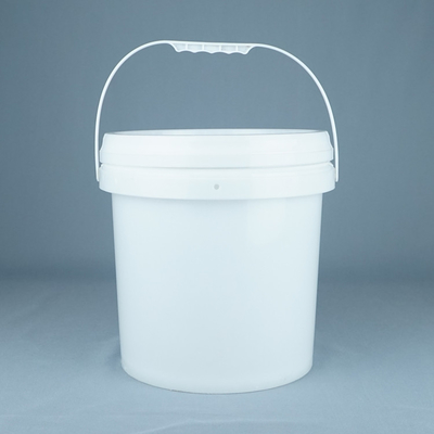 ढक्कन और हैंडल के साथ 10L गोल प्लास्टिक पैकेजिंग कंटेनर