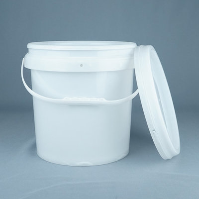 ढक्कन और हैंडल के साथ 10L गोल प्लास्टिक पैकेजिंग कंटेनर