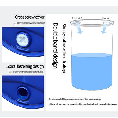 भंडारण के लिए पेंच ढक्कन के साथ खाद्य ग्रेड 200L सफेद प्लास्टिक बैरल ड्रम