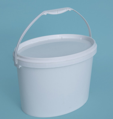5L 10L 20L प्लास्टिक बाल्टी ओवल फॉर्म पीपी / एचडीपीई सामग्री