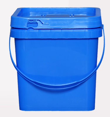 आईएमएल स्क्वायर प्लास्टिक बाल्टी ढक्कन के साथ हाँ थर्मल ट्रांसफर स्क्रीन प्रिंटिंग