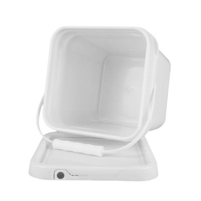 खाद्य ग्रेड स्क्वायर प्लास्टिक वेसल सफेद या अन्य व्यावहारिक भंडारण समाधान के लिए