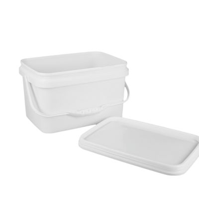 खिलौनों के लिए स्क्वायर प्लास्टिक बाल्टी, हैंडल शामिल और खाद्य ग्रेड प्रमाणित