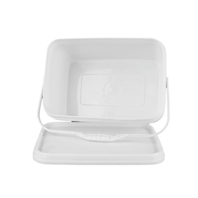 खिलौनों के लिए स्क्वायर प्लास्टिक बाल्टी, हैंडल शामिल और खाद्य ग्रेड प्रमाणित