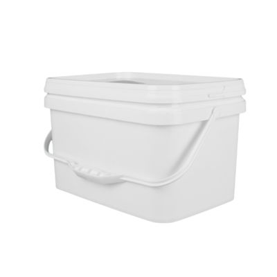 खिलौनों के लिए स्क्वायर प्लास्टिक बाल्टी, हैंडल शामिल और खाद्य ग्रेड प्रमाणित