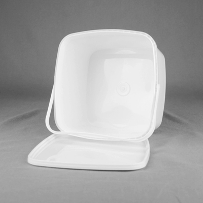 खाद्य ग्रेड 3KG वर्ग बिस्किट बाल्टी संभाल और ढक्कन के साथ